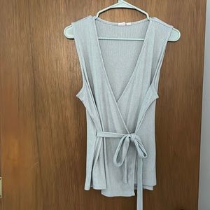 Gap wrap tie tank top. Mint color. Size medium